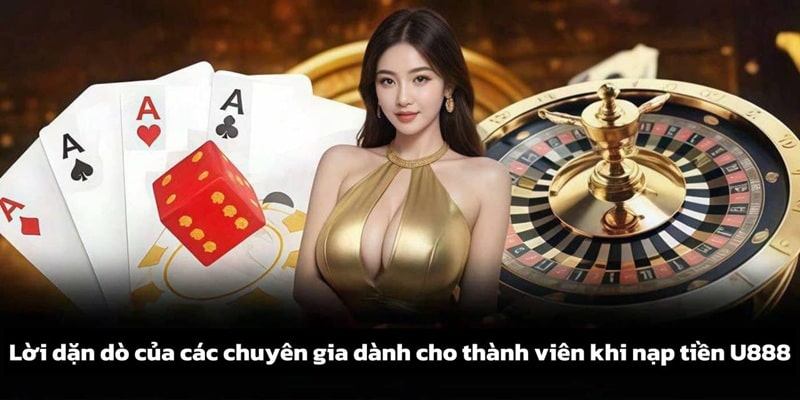 Lời dặn dò của các chuyên gia dành cho thành viên khi nạp tiền U888